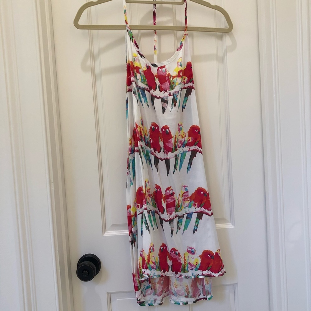 Parrot pattern dress